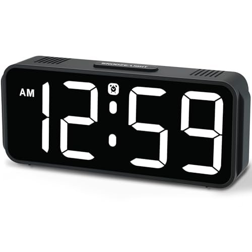 Peakeep Small Digital Alarm Clock Plug in for Bedrooms...