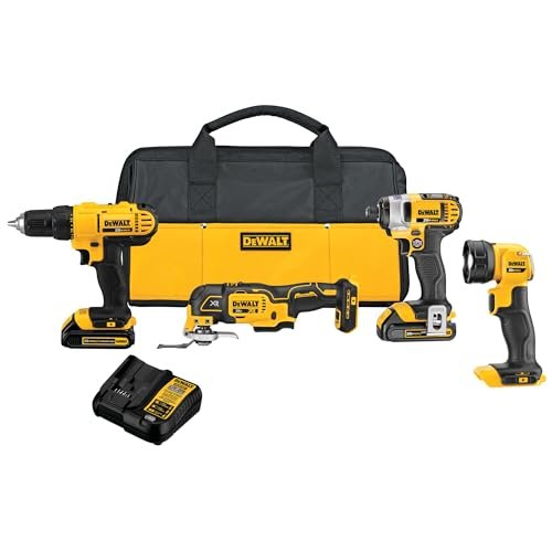 DEWALT 20V MAX Power Tool Combo Kit, 4-Tool Cordless...