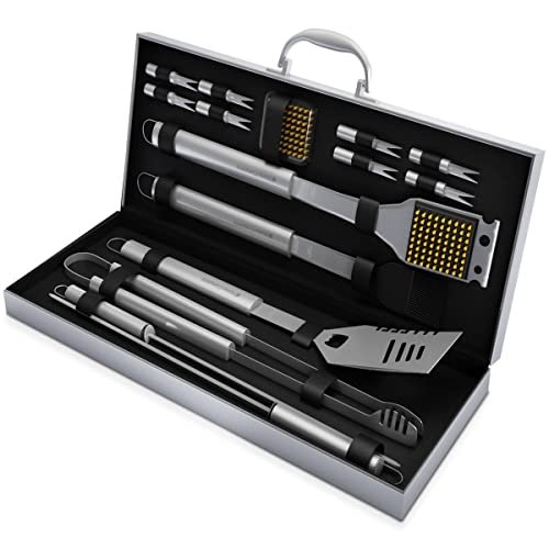 16-Piece BBQ Grill Accessories Set - Barbecue Tool Kit...