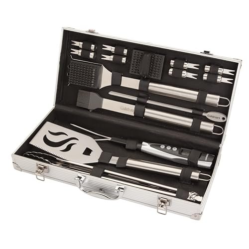 Cuisinart Deluxe Grill Tool Set, 20-Piece Grill Tools BBQ...