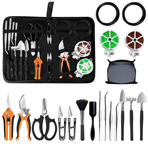 Bonsai Tools Set, 20 Pcs Gardening Succulent Tree Indoor...