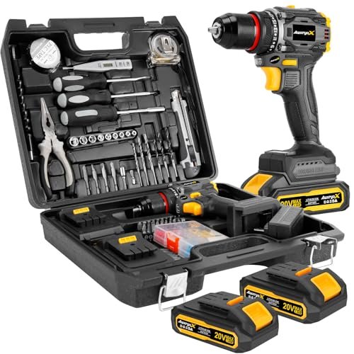 AwxryoX Brushless Compact Drill Tool Set, 60N.m 20V...