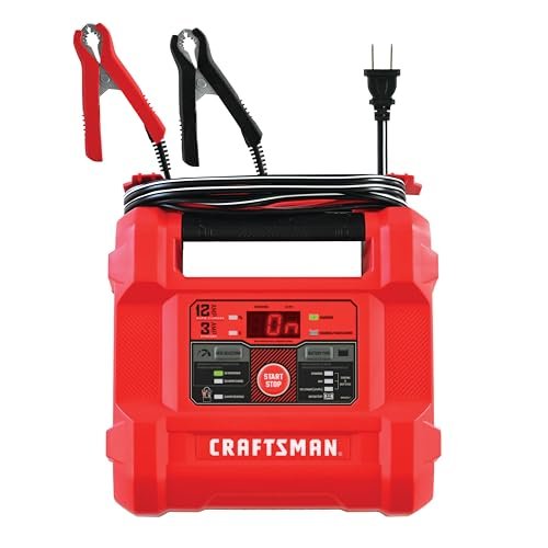 CRAFTSMAN 12A Car Battery Charger and Maintainer, 4-in-1...