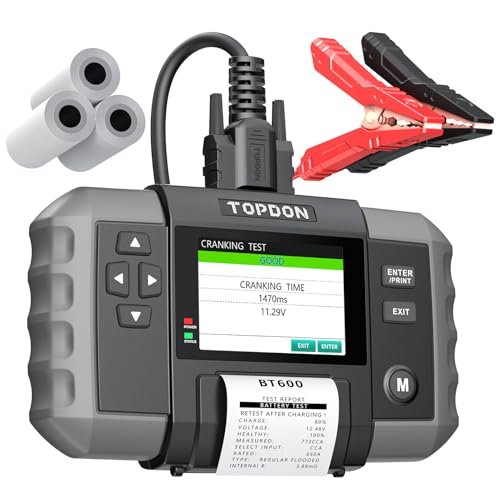 Car Battery Tester, TOPDON BT600 12V, 12V/24V Cranking...