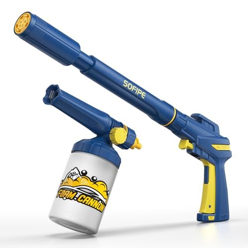 5-in-1 Pressure Washer Gun with Foam Cannon, Built-in 5...