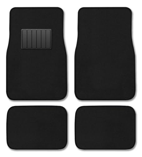 CarsCover Premium Vehicle Mats 4-Piece with Vinyl Heel Pad,...