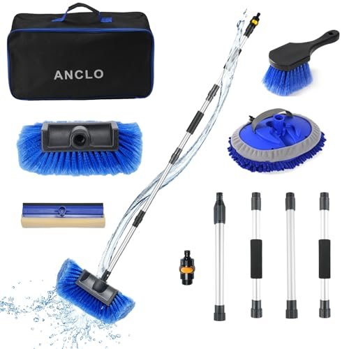 ANCLO 64'' Car Wash Brush with Long Handle, RV...