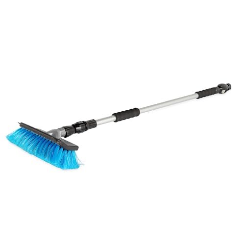 Camco RV Flow-Through Wash Brush - Features an Adjustable...