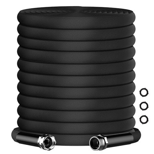 50FT Garden Hose Non-Expandable Water Hose, Lightweight...
