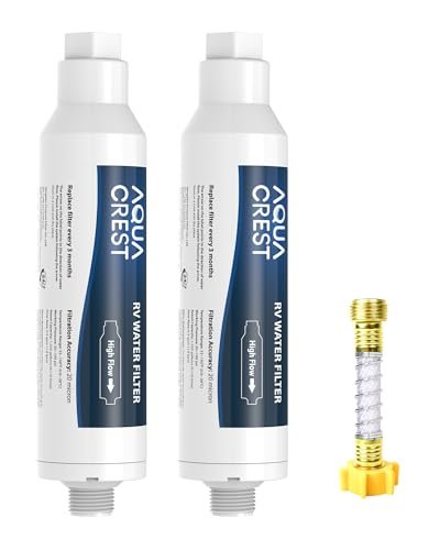 AQUA CREST RV Inline Hose Water Filter, Garden and...
