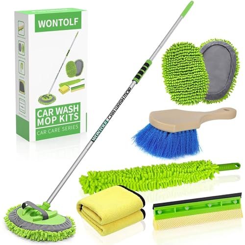 Wontolf 62'' Car Wash Brush with Long Handle Chenille...
