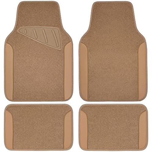 CAR PASS Beige Leather & Waterproof Car Carpet Floor...