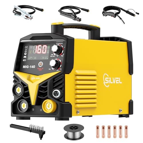 SILVEL 140A MIG Welder, 3 in 1 MIG/ARC/Lift TIG Welding...