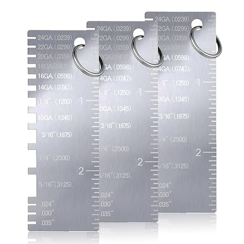 Tzwhwcx Metal Gauge Thickness Tool, 3PCS Stainless Steel...