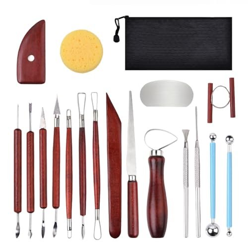 Blisstime 18PCS Clay Sculpting Tools, Basic Clay Pottery...
