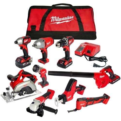 M18 18-Volt Lithium-Ion Cordless Combo Kit 9-Tool with...