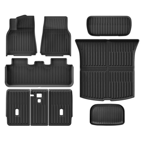 WEIZE Floor Mats & Cargo Liners Compatible with Tesla...