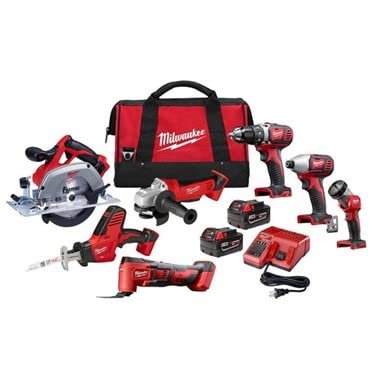 Milwaukee M18 Cordless Combo Kit (7-Tool) with Two 3.0 Ah...