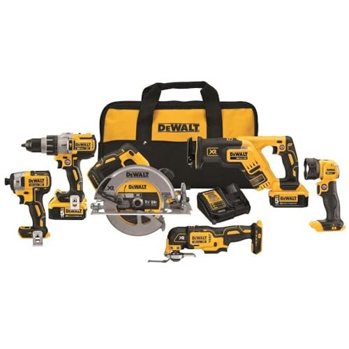 DEWALT Power Tools Set 20V MAX, 6 Tools Cordless Power...