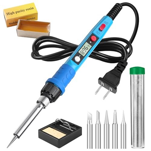 Soldering Iron Kit, 80W 110V LCD Digital Solder Iron Pen...