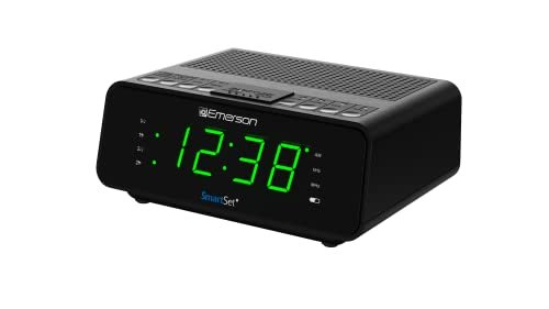 Emerson SmartSet Dual Alarm Clock Radio with AM/FM Radio,...