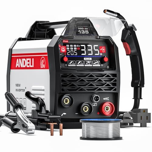 ANDELI 135Amp MIG Welder 110V/220V Dual Voltage, Portable...