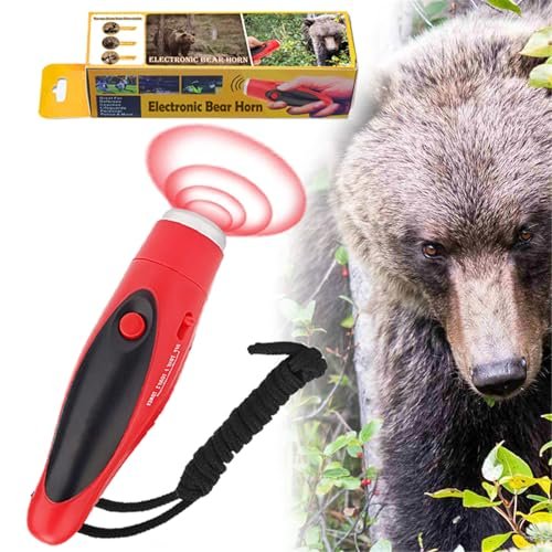 JIUSAIRUI 120dB Electronic Bear Horn to Scare Bears- Loud...