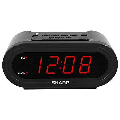 Sharp Digital Alarm with AccuSet - Automatic Smart Clock,...