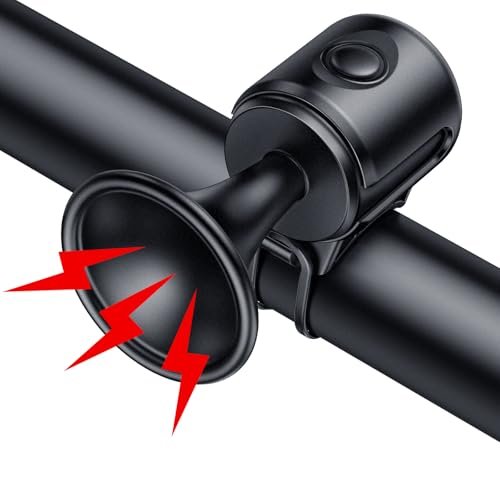 Powvine Electric Bike Horn 130db Loud Bicycle Horn，Bicycle...