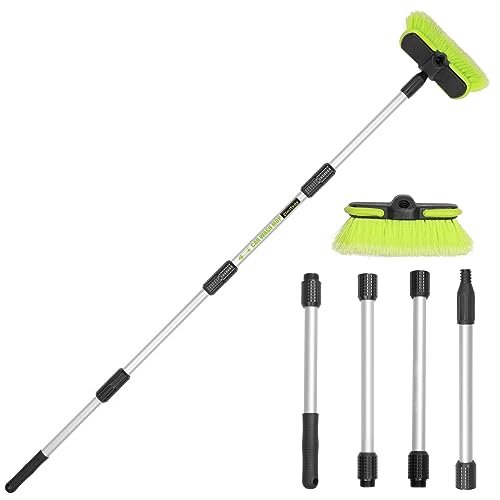 65”165cm Car Wash Brush Long Handle Soft Bristle Scrub...