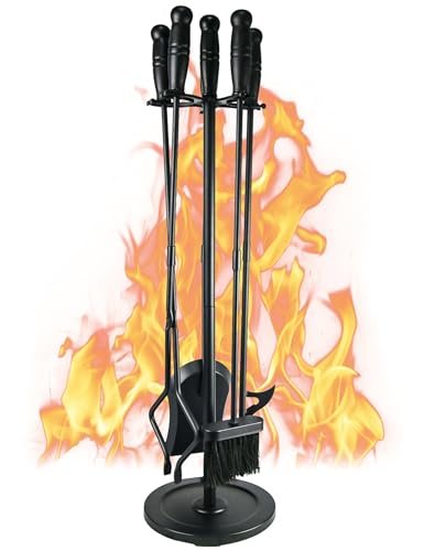 Modern Fireplace Tools Set 5 Pcs Fireside Accessories Fire...