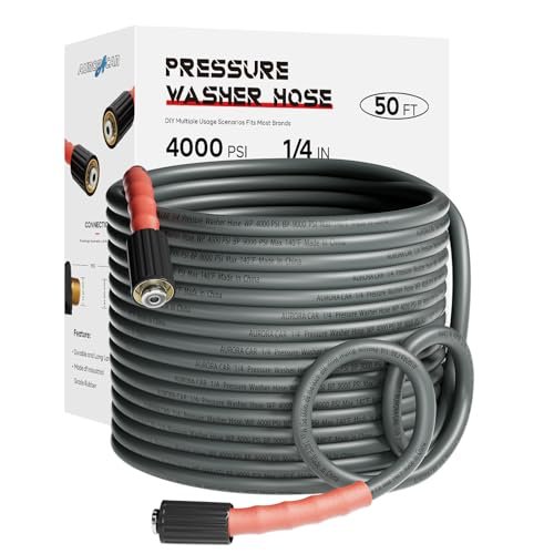 AURORA CAR Pressure Washer Hose 50FT 1/4