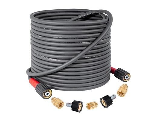 YAMATIC Super Flexible Pressure Washer Hose 50FT X 1/4