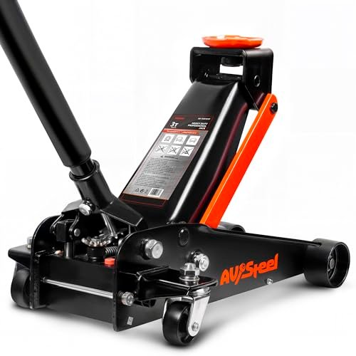 AV Steel 3 Ton Floor Jack (6600 lbs), Heavy Duty...