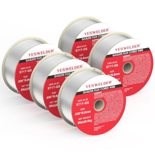 YESWELDER Flux Core Gasless MIG Wire, E71T-GS Mild Carbon...