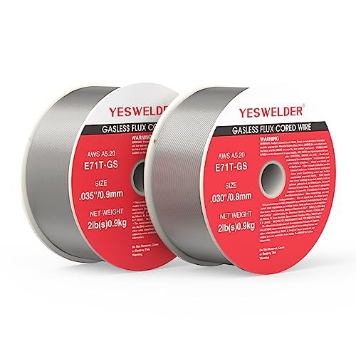 YESWELDER Flux Core Gasless Mig Wire, Mild Steel E71TGS...
