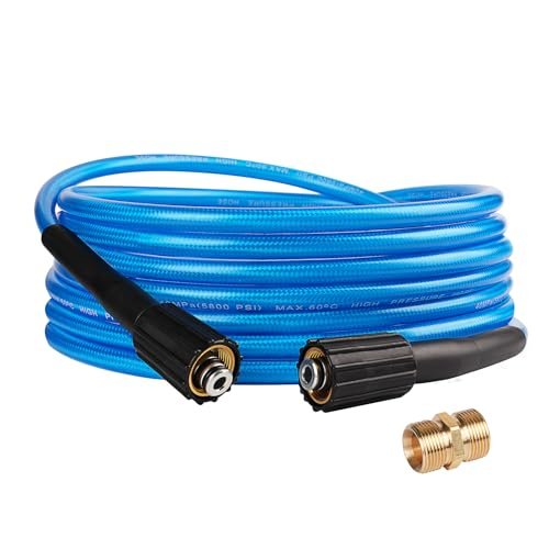 GRESTOAL Pressure Washer Hose 25 FT X 1/4 Inch, Kink...