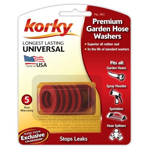 Korky 901BP Garden Hose Washers, Red