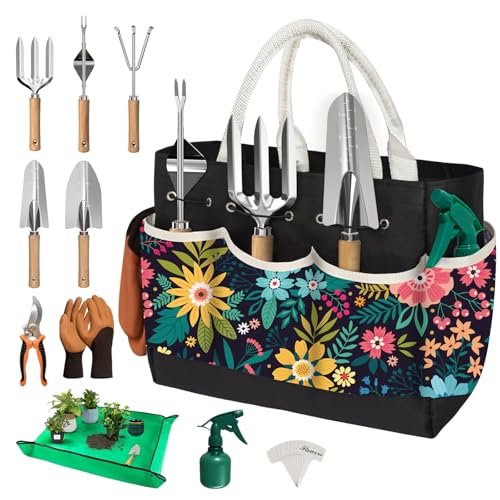 22Pcs Gardening Tools Set for Women Heavy Duty Garden...
