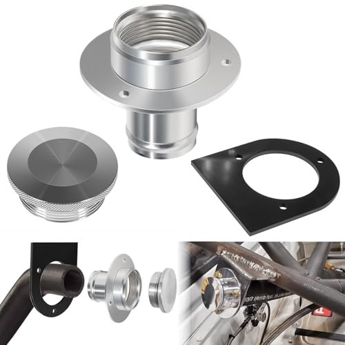 17-2530 Billet Aluminum Remote Fuel Tank Filler Neck, Gas...