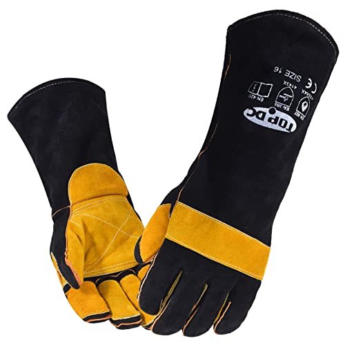 TOPDC Welding Gloves 16 Inches 932℉ Fire/Heat Resistant...
