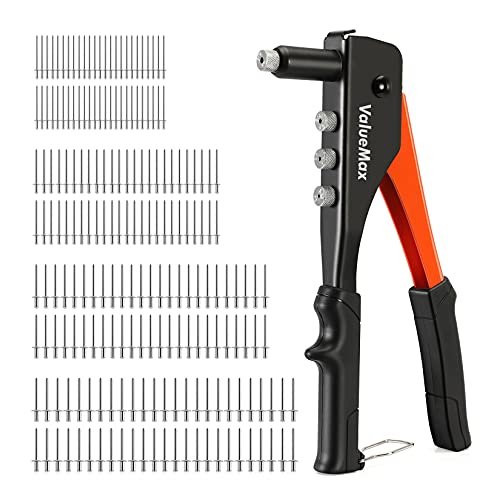 ValueMax 4-in-1 Hand Riveter/Rivet Gun, Pop Rivet Tool Kit...