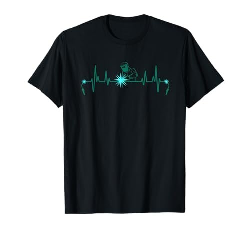 Welder Heartbeat Welding Blacksmith Handyman T-Shirt