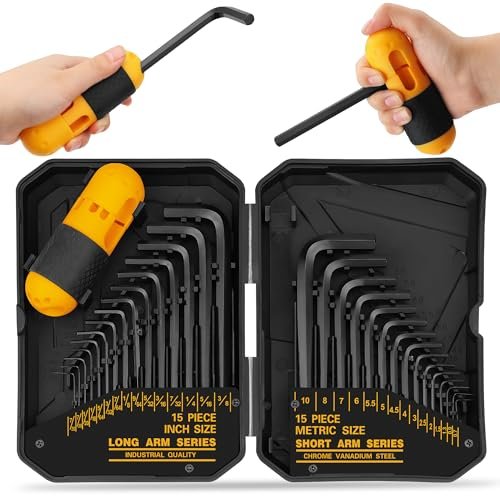 31-Piece Hex Key Set - Allen Wrench Set, SAE and...