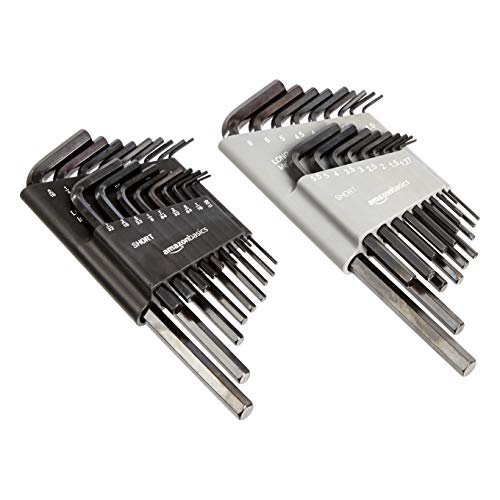 Amazon Basics Allen Wrench/Hex Key Set, SAE & Metric...