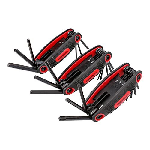 Amazon Basics Folding Hex Key Set, Metric, SAE, and Star...
