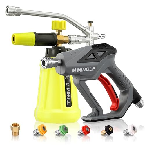 M MINGLE High Pressure Washer Gun with Foam Cannon, Foam...