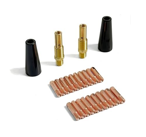 TimelyDu 24PCS Flux Core Gasless Nozzle Welding Kit Flux...