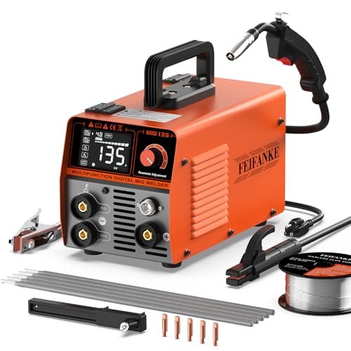 FEIFANKE 135A MIG Welder, Potable Stick/Lift TIG/Flux Core...