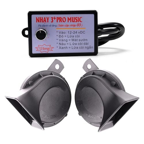 AOLIHAN Multitone Car Horns Upgrade: 12V Adjust 12-tone...
